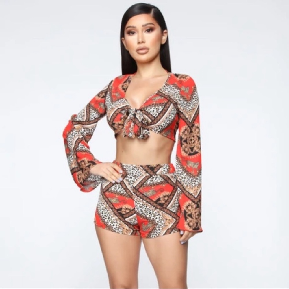Fashion Nova Leopard Short Set